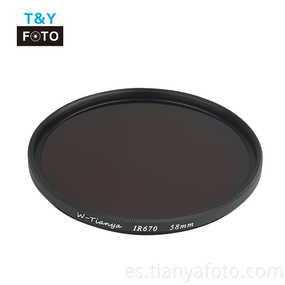 fabricante IR 670nm 720nm 850nm 950nm filtro de corte de infrarrojos para cámara